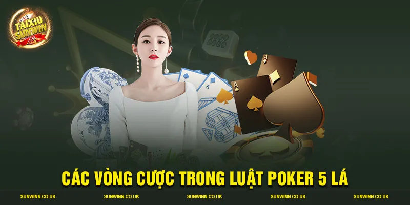 Các vòng cược trong luật poker 5 lá